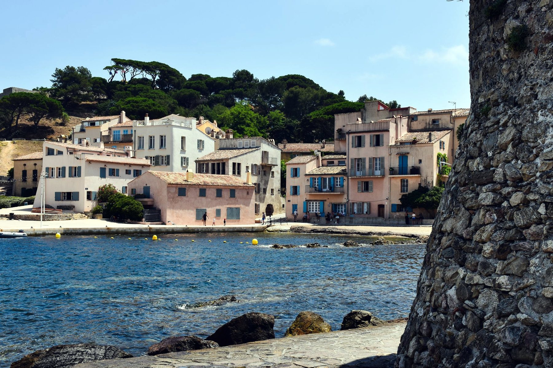 Le quartier de la Ponche à Saint-Tropez, vu de la citadelle